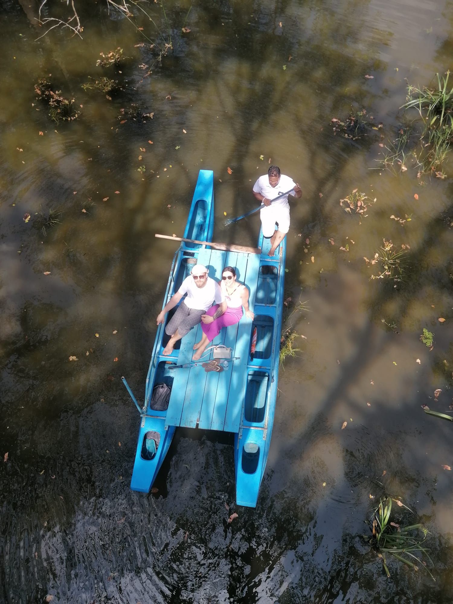 Lagoon boat ride with guests